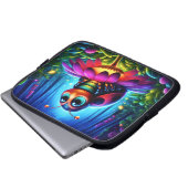 Whimsical Fantasy bug neon droomachtige natuur Laptop Sleeve (Voorkant onderkant)