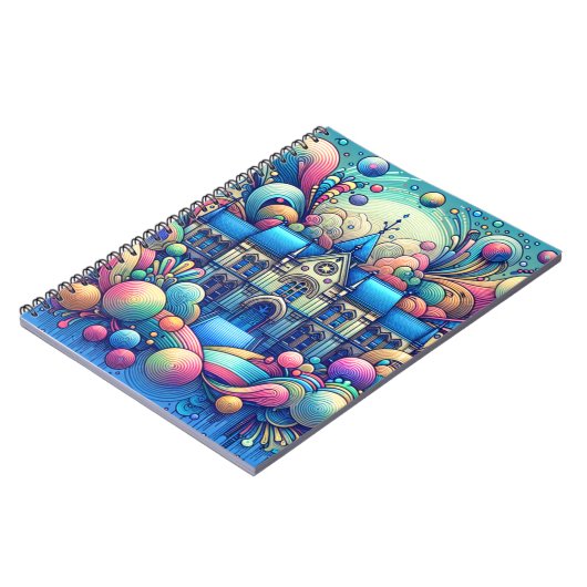 Whimsical Fantasy Building Art Notitieboek (Linkerzijde)