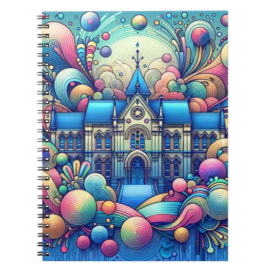 Whimsical Fantasy Building Art Notitieboek (Voorkant)