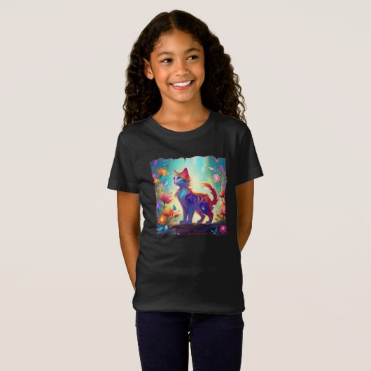 Whimsical Fantasy Cat Tshirt (Voorkant volledig)