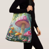Whimsical Fantasy Enchanted Forest Mushrooms Crossbody Tas (Dichtbij)