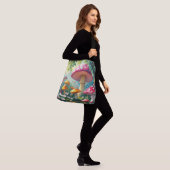 Whimsical Fantasy Enchanted Forest Mushrooms Crossbody Tas (Op model)