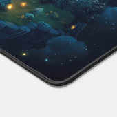 Whimsical Fantasy Forest met gloeiende roze bomen Bureaumat (Hoek)