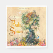 Whimsical Fantasy Garden Baby shower uitnodiging Servet (Voorkant)