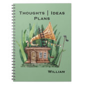 Whimsical, Fantasy Gramophone House, Zee Groen Notitieboek (Voorkant)