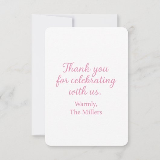 Whimsical Fantasy Princess - Dankjewel Kaart (Achterkant)