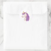 Whimsical Fantasy Smiling Unicorn Sticker (Tas)