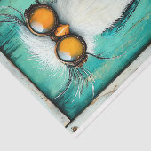 Whimsical Fantasy Steampunk Fun Bird BS4 Decoupage Tissuepapier (Detail)