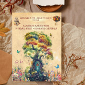 Whimsical Fantasy Tuin Babyshower Uitnodiging