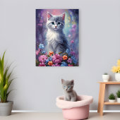 Whimsical Fantasy Tuin Kitten Kwekerij Poster