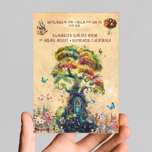 Whimsical Fantasy verjaardagsfeestje uitnodiging