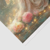 Whimsical Fantasy Vrienden Meisje en Leeuw Decoupa Tissuepapier (Detail)