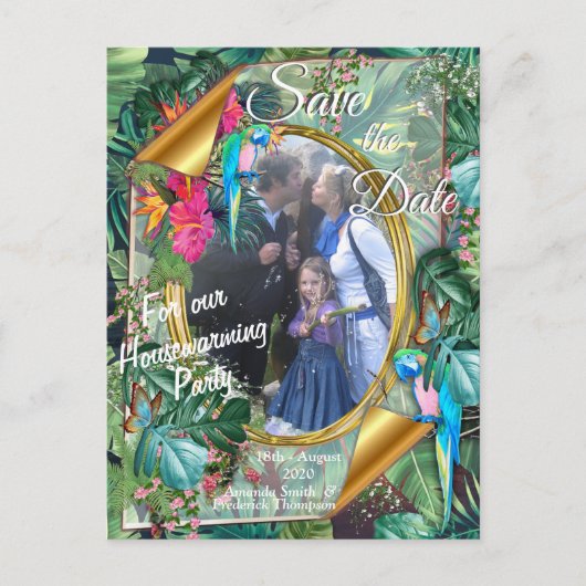 Whimsical Fantasy World met een tropische smaak Aankondigingskaart (Voorkant)