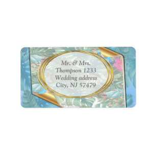 Whimsical Fantasy World met een tropische smaak Etiket
