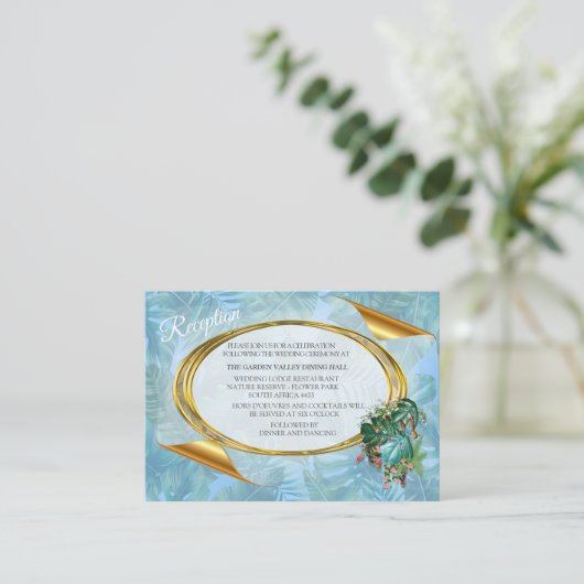 Whimsical Fantasy World met een tropische smaak Informatiekaartje (Staand voorkant)