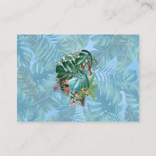 Whimsical Fantasy World met een tropische smaak Informatiekaartje (Achterkant)