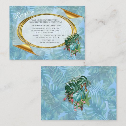 Whimsical Fantasy World met een tropische smaak Informatiekaartje (Voorkant / Achterkant)