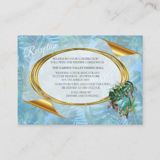 Whimsical Fantasy World met een tropische smaak Informatiekaartje (Voorkant)