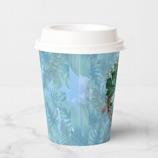 Whimsical Fantasy World met een tropische smaak Papieren Bekers (Rechts)