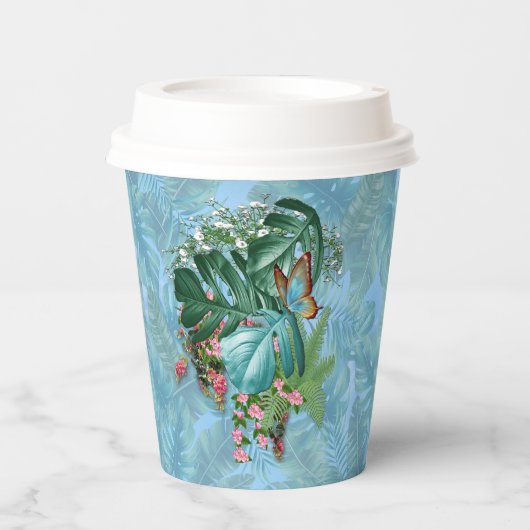 Whimsical Fantasy World met een tropische smaak Papieren Bekers (Voorkant)