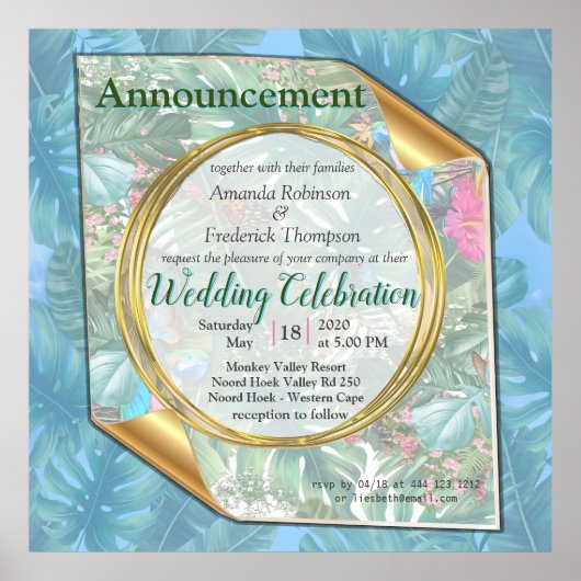 Whimsical Fantasy World met een tropische smaak Poster (Voorkant)