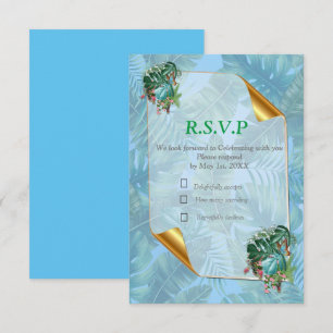 Whimsical Fantasy World met een tropische smaak RSVP Kaartje