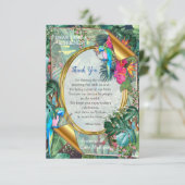 Whimsical Fantasy World met een tropische smaak RSVP Kaartje (Staand voorkant)