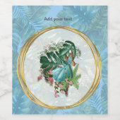 Whimsical Fantasy World met een tropische smaak Wijn Etiket (Enkel label)