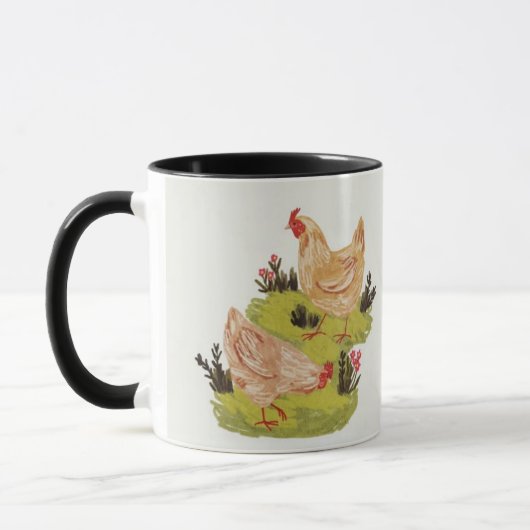 Whimsical Farm Hens Mug Mok (Links)