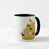 Whimsical Farm Hens Mug Mok (Voorkant rechts)