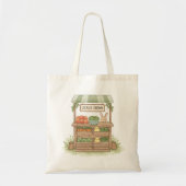 Whimsical Farmers Market Stand Waterverf Tote Bag (Voorkant)