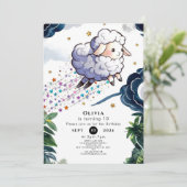 Whimsical Farmyard Sheep Verjaardag Kaart (Staand voorkant)