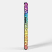 Whimsical Faux Ombre Regenboog Glitter Monogram Case-Mate iPhone Case (Achterkant / Rechts)