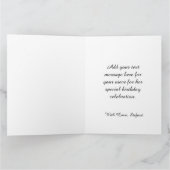 Whimsical Faux Royal Blauw Zilver Glitter Verjaard Kaart (Binnen)