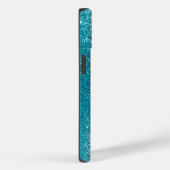 Whimsical Faux Turquoise Blauwgroen Glitter Monogr Case-Mate iPhone Case (Achterkant / Rechts)