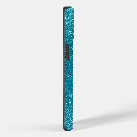 Whimsical Faux Turquoise Blauwgroen Glitter Monogr Case-Mate iPhone Case (Achterkant / Rechts)