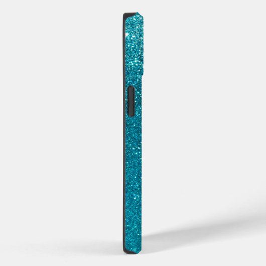Whimsical Faux Turquoise Glitter Monogram Case-Mate iPhone Case (Achterkant / Rechts)