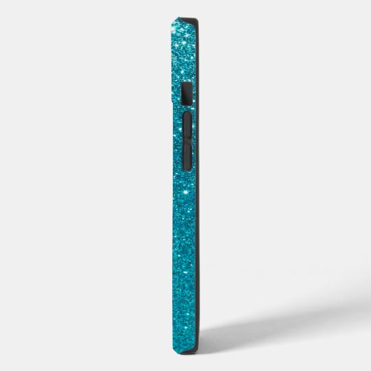Whimsical Faux Turquoise Glitter Monogram Case-Mate iPhone Case (Achterkant / Links)