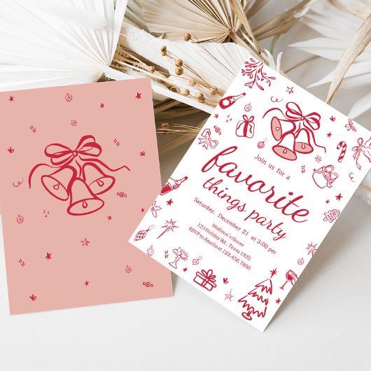 Whimsical Favoriete Dingen Kerstfeest Kaart