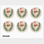 Whimsical Fawn Wreath Ronde Sticker (Vel)