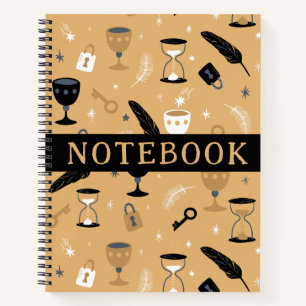 Whimsical Feathers Zandloper Retro Notitieboek