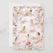 Whimsical feeën Baby shower bloementuin weide Save The Date (Achterkant)