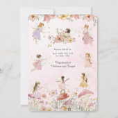 Whimsical feeën Baby shower bloemenweide tuin Kaart (Achterkant)