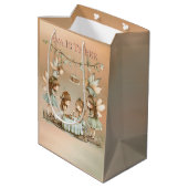 Whimsical  feeën meisje verjaardagsfeestje medium cadeauzakje (Achterkant Gekanteld)