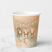 Whimsical  feeën meisje verjaardagsfeestje papieren bekers (Achterkant)