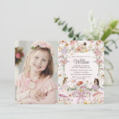 Whimsical feeën Verjaardagsbloem Tuin Afbeelding Kaart (Staand voorkant)