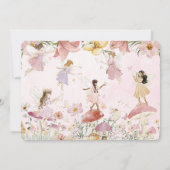 Whimsical feeën Verjaardagsbloem Tuin Afbeelding Kaart (Achterkant)