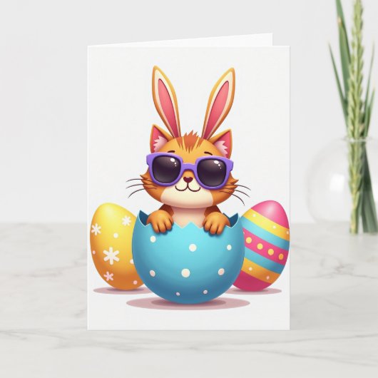 Whimsical Feline Friend Card Kaart (Voorkant)