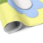 Whimsical Felt Style Flowers  Cadeaupapier (Rol Hoek)