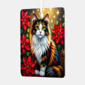 Whimsical Festive Cats Christmas Personalized Metalen Ornament (Voorkant links)